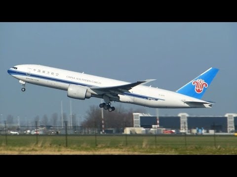 China Southern Cargo ► Boeing 777-F1B ► Takeoff ✈ Amsterdam Airport Schiphol