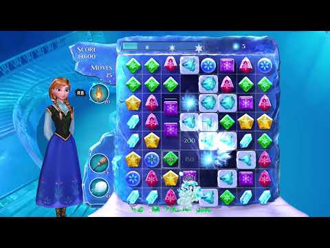 Frozen Free Fall: Snowball Fight Level 156 Walkthrough, No Power Ups