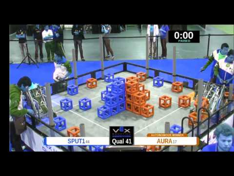 2015 VEXU Q41 - SPUT1 vs AURA - 61 to 88-Division Div-VEX U-VEX Worlds 2015
