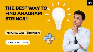 Download the video "Check if two strings are Anagrams | Best Approach | Python Interview Questions"