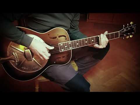 Krbi's Guitar - Waiting for a Train (Jimmy Rodgers, bottleneck Guitar)