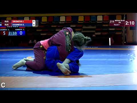Round 1 Women-Gi - 64 kg: I. GROMOVA (RUS) v. E. KAMNEVA (RUS)