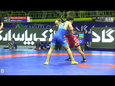 BRONZE GR - 55 kg: M. NADERIKHADEM (IRI) v. I. NURULLAYEV (AZE)