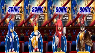 Sonic Dash x Sonic the Hedgehog 2 - MOVIE SONIC VS MOVIE TAILS VS MOVIE KNUCKLES VS LONGCLAW