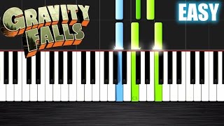Gravity Falls Theme - EASY Piano Tutorial by PlutaX - Synthesia