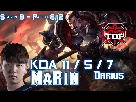 TOP MaRin DARIUS vs AATROX Top - Patch 8.12 KR Ranked