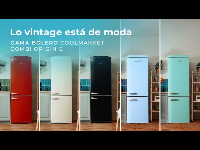 Frigorífico Combi Cecotec Bolero CoolMarket Combi Origin 300 No Frost 192cm 300L E Beige video