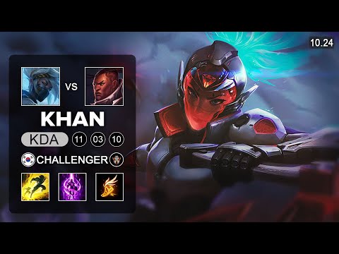 Khan vs Canna - Akali Top vs Lucian - KR Challenger Patch 10.24