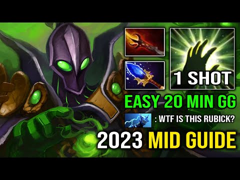 How to 100% Delete Mid Like a Pro Rubick in 2023 with 1 Shot Dagon EZ 20Min GG Dota 2