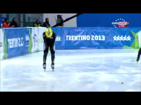 LYFIRENKO,YOKOYAMA, WHITESIDE 500m Preliminaries 4 26th Winter Universiade, Trentino, 2013