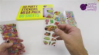 Unboxing 3D Puffy Stickers Mega Pack - 80 Sheets!