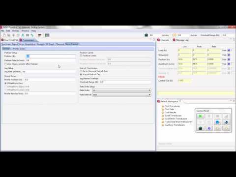 Setting up ASTM E8 with MTESTQuattro