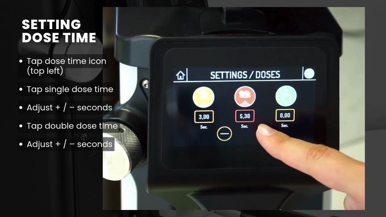 Quamar A01 Coffee Grinder - Step 7: Setting Dose Time