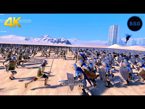 KNIGHTS Tournament 5,000 vs 5,000 - Ultimate Epic Battle Simulator UEBS 4K Video
