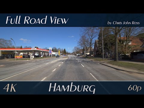 Hamburg, Germany: Billstedt, Jenfeld - Schiffbeker Weg, Jenfelder Allee - 4K (UHD/2160p/60p) Video