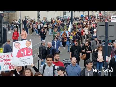 A Bordeaux Manifestation contre la réforme des retraites le 23 mars 2023