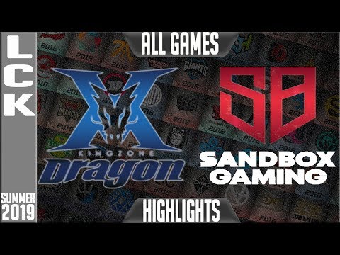 KZ vs SB Highlights ALL GAMES | LCK Summer 2019 Week 8 Day 4 | King-Zone DragonX vs Sandbox Gaming