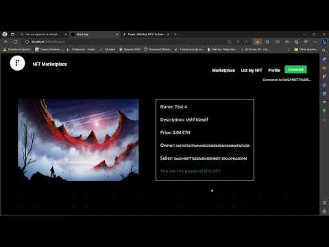 NFT Marketplace using Solidity , React and Pinata(IPFS)