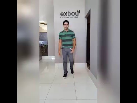 Camiseta Polo Lacoste Verde Listrada