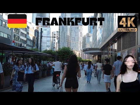 Down Town of Europe | Frankfurt 2025 🇩🇪| Walking Tour of Frankfurt City in 4K #walking #frankfurt 