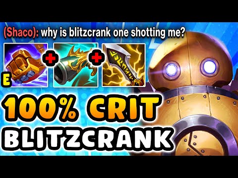 I created the DEADLIEST Blitzcrank Jungle of all-time (100% crit, 1v5 God Mode)