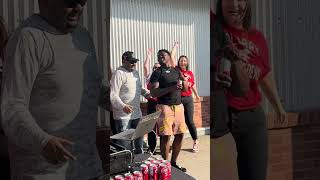 Surprising Our Players With A Morning Rave ???????????? #rave #surprise #football #stampeders #cocacola
