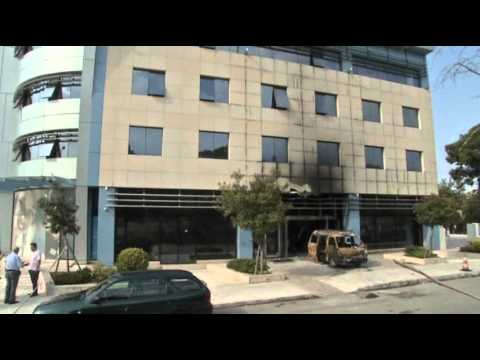 Raw Video: Attack on Athens Microsoft Building