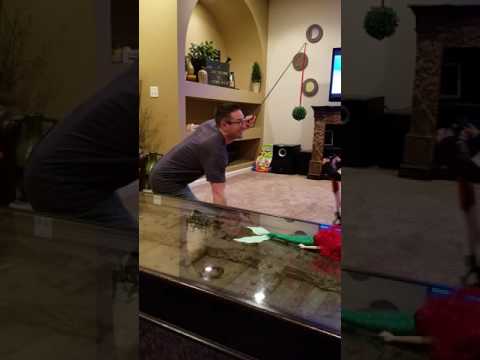 Mistletoe moment with Eva...