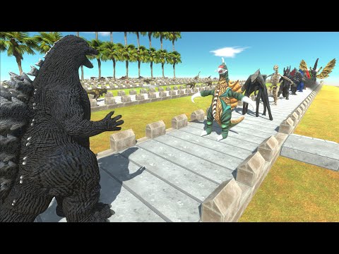 HEISEI GODZILLA VS GHIDORAH OASIS DEATH RUN - Animal Revolt Battle Simulator