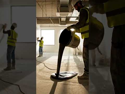 High-End Home Office Epoxy Floor Transformation #epoxyfloor  #interiordesign #diy