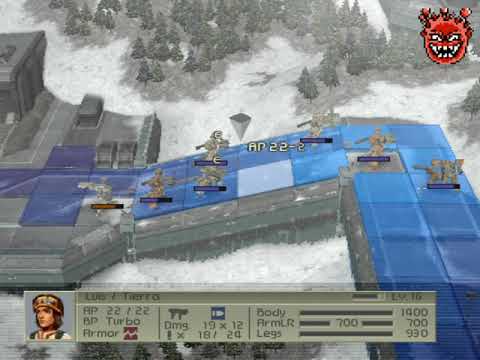 Front Mission 4 (PS2) #48 Sim U12 Fortress Wall Map | Burst Weapons only