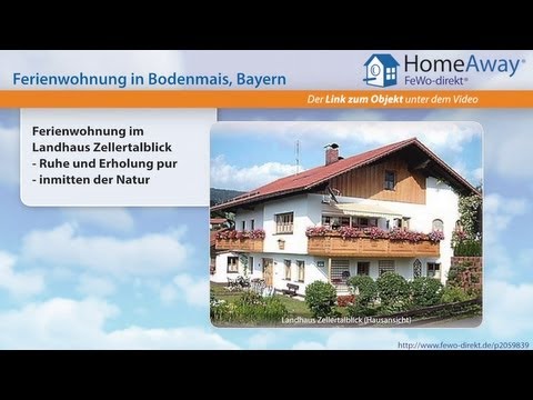 Bayerischer Wald: Ferienwohnung im Landhaus Zellertalblick - Ruhe und - FeWo-direkt.de Video