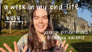 A Busy Week in My Life as a PhD Student: Classes, Research, Conference Prep + Finding Balance