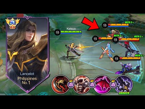 LANCELOT BEST BUILD & EMBLEM TO DEAL AGAINST META HEROES IN SOLO RANK GAME! (INTENSE MATCH!) - MLBB