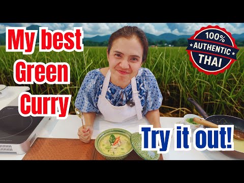 🥥 Authentic Thai Green Curry with Chicken & Thai Eggplant | Easy & Fragrant Recipe 🇹🇭