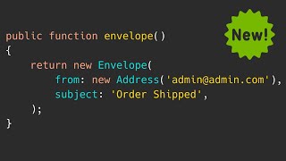 New in Laravel 9.35: Alternate New Mailable Syntax