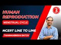 Menstrual Cycle Human Reproduction | Part 3 | NCERT line to Line | TB 2024