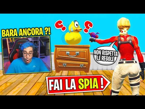 BARA per VINCERE il NASCONDINO PROP HUNT con LA SPIA su FORTNITE (VERG0GNA...)
