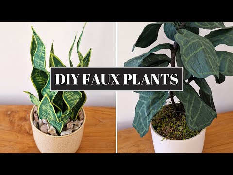 🌿 DIY Faux Plant Ideas: Crafting Realistic Snake Plants & Fiddle-Leaf Figs 🌿