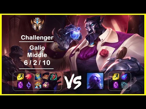 KR Challenger Replays Middle Galio vs Ryze Ep.4395