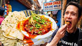 I Tried the Spiciest Indian Street Food for Breakfast!! (Old Delhi)