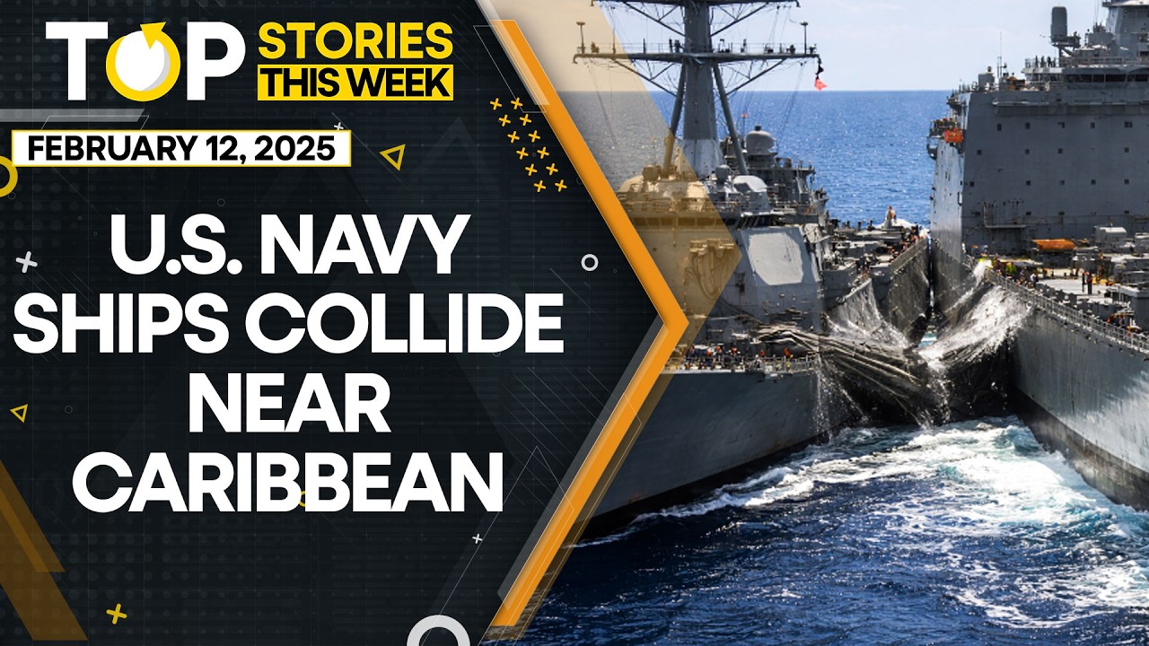 US Navy Ships Collide Near Caribbean, 2 Personnel Injured | WION Breaking | Top Stories