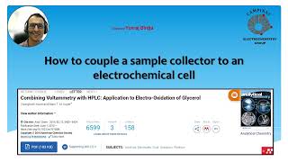 Performing an electrochemical experiment with sample collection online