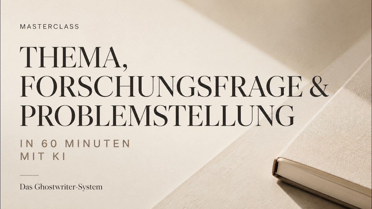 Tag 1 – Forschungsfrage & Problemstellung