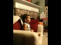 Calvin Enjoying VeggieTales