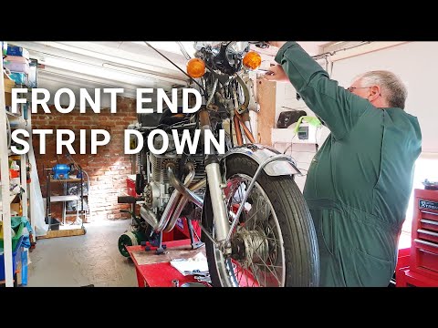Honda CB750 Front End Strip Down - Forks & Front Brake | Part 19