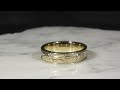 video - Branch & Leaf Carved Relief Wedding Band