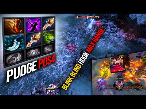 Epic Blink + Blind Hook Max Range!!! Crazy 24Kills Pudge Pos4 Saved The Game | Pudge Official