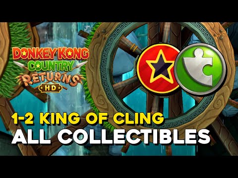 Donkey Kong Country Returns HD 1-2 King Of Cling All Collectibles (All Letters & Puzzle Pieces)