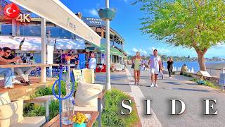 SIDE HOTELS PROMENADE 📍 Walking Tour 4K Beach & Shopping Ambient Sound TÜRKIYE  